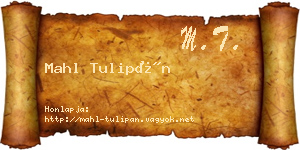 Mahl Tulipán névjegykártya